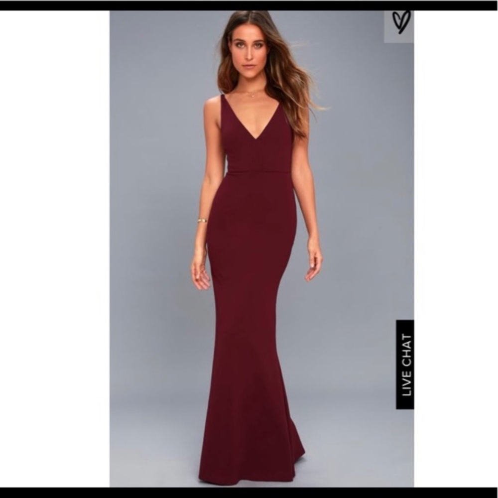 Lulus Melora Plum Purple Burgundy Maxi Dress